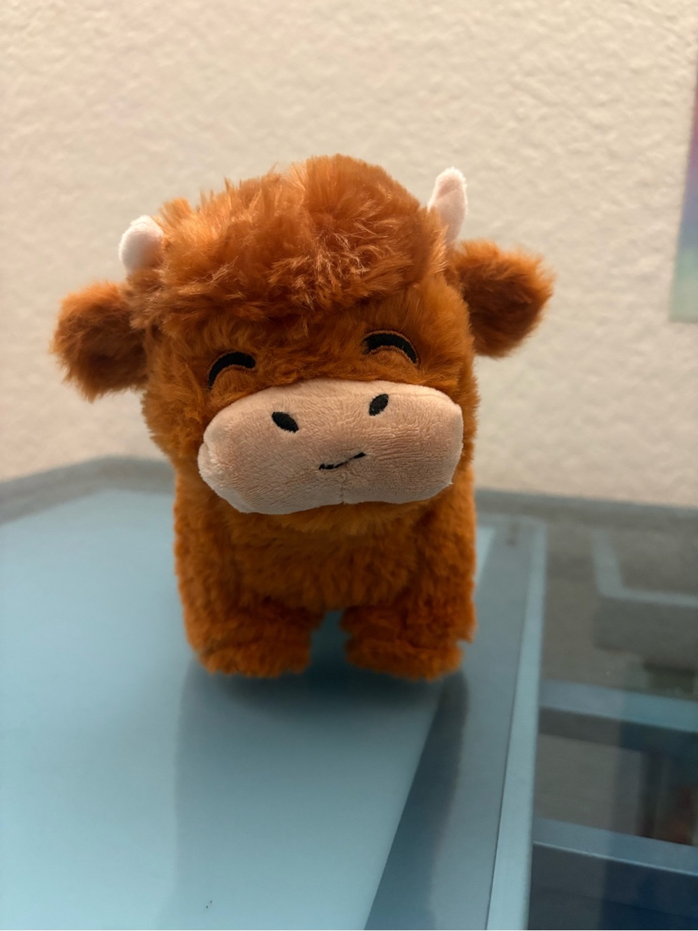 Kids Orange Highland Cow Plush Stuffed Animal - Cute Cuddly Toy